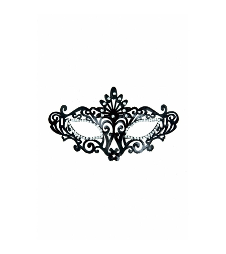 Маска за очи - Черна с бели камъни Shhh Blindfold Maskarade