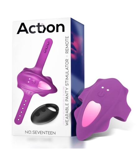 ACTION No. Seventeen Стимулатор за бикини с дистанционно управление, лилав