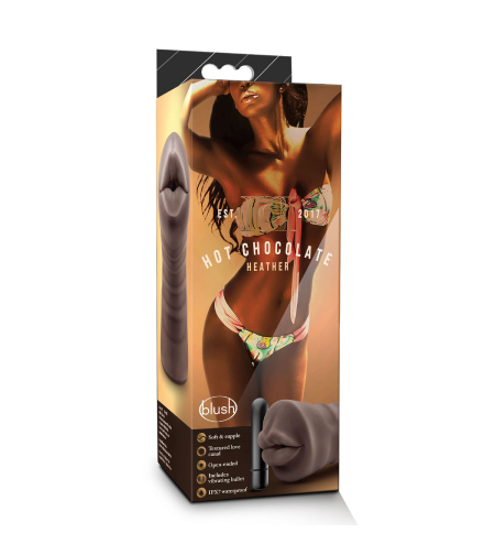 Blush Hot Chocolate Heather – Мъжки мастурбатор уста Кафяв