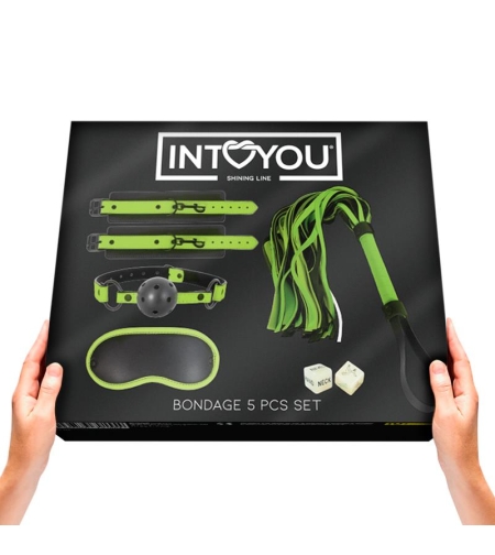 BDSM комплект INTOYOU SHINING LINE Glow in the Dark с 5 части