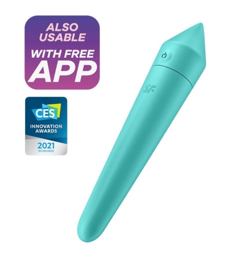 SATISFYER Ultra Power Bullet 8 Вибриращ куршум с приложение Turquoise