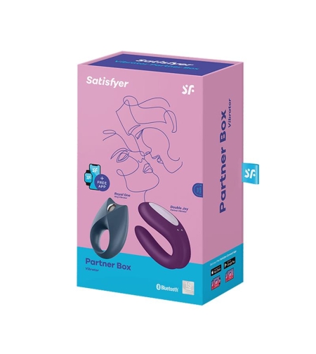 Комплект от 2 играчки SATISFYER, кутия за партньори от 2 броя