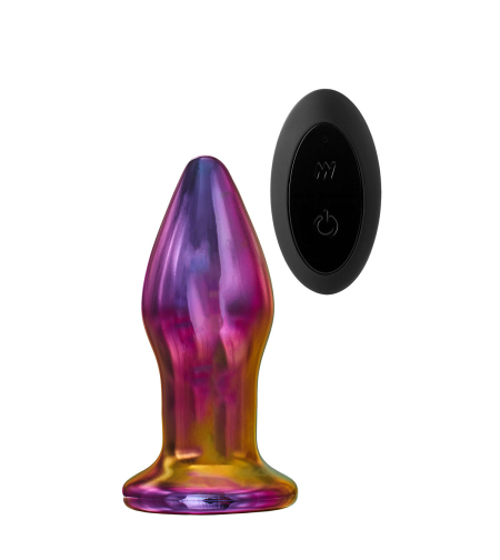 Анална вибрираща тапа с дистанционно Dream Toys Glamour Glass Многоцветен 3,9 см