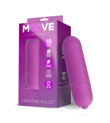 Малък лилав вибриращ куршум MOOVE с 10 скорости