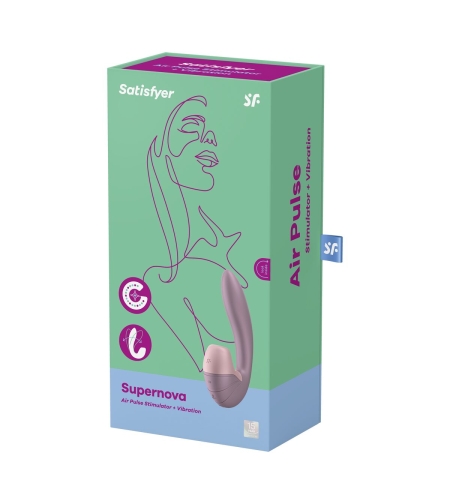 Двойно Стимулиращ Вибратор  Supernova Insertable Satisfyer Supernova Розов