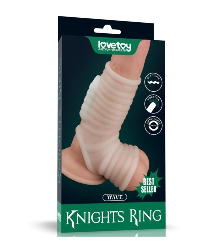 LOVETOY Калъф за пенис и тестиси с вибрация Wave Knights