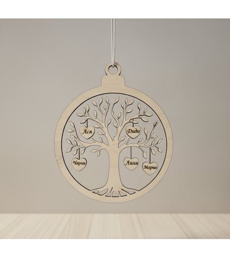 Персонализирана дървена украса,, Дървото на живота 