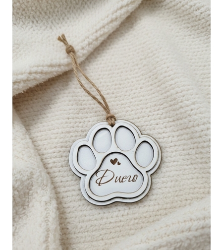 Коледна декорация,, Лапичка с име 