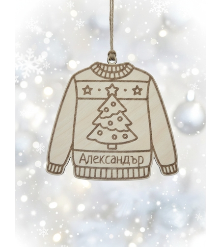 Коледен блузка с елха