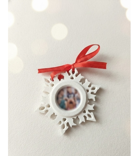 Мини снежинка с мини снимка