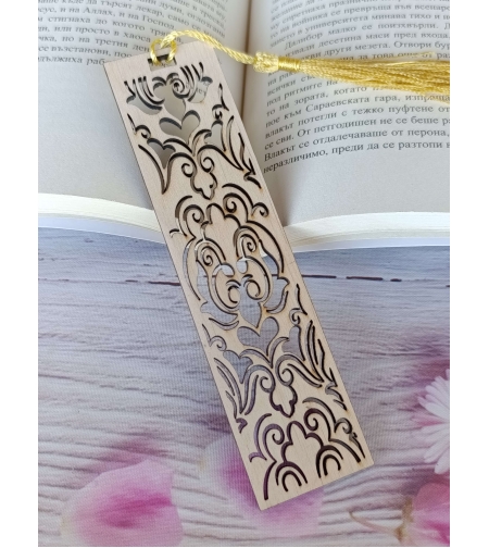 Дървен книгоразделител