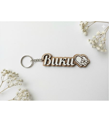 Ключодържател с име и сърце