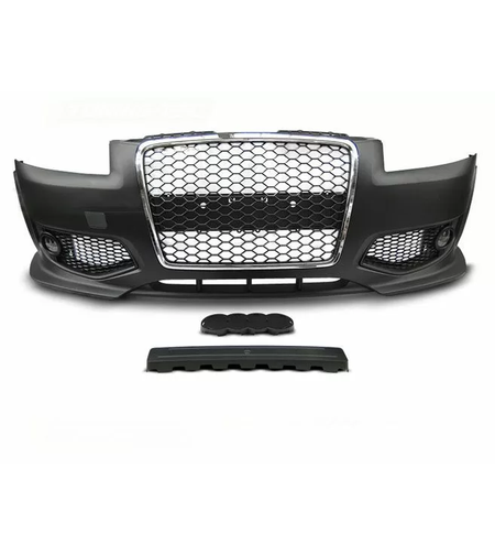 Предна броня за Audi A3 8P (2005-2008) - RS Дизайн с хром решетка