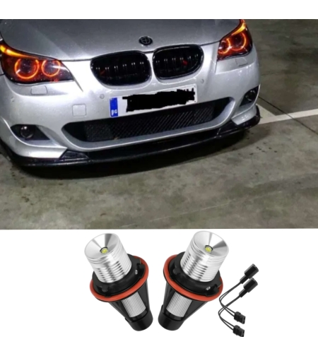 Огнено оранжеви крушки за ангелски очи за BMW E60 E61 E65 E53