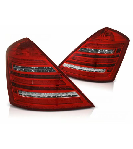 Диодни стопове за Mercedes W221 S-Class (2005-2011) - фейслифт дизайн W222 с бягащ мигач