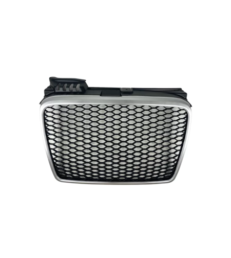 Решетка без емблема за Audi A4 B7 (2004-2008) - RS Look - Силвър / Мат