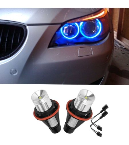 Сини крушки за ангелски очи за BMW E60 E61 E65 E53