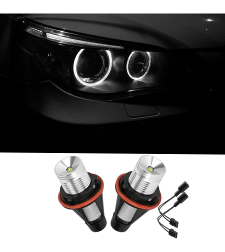 Бели крушки за ангелски очи за BMW E60 E61 E65 E53