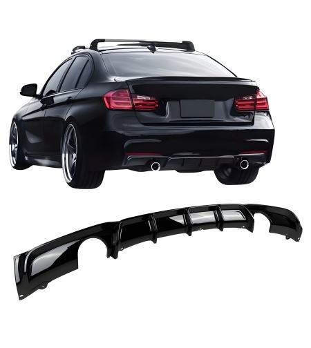 Двоен Оребрен Дифузьор за BMW F30 F31 Тип 335 340