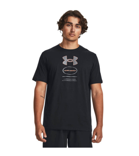 Мъжка тениска UA M BRANDED GEL STACK SS Black Pitch Gray Men