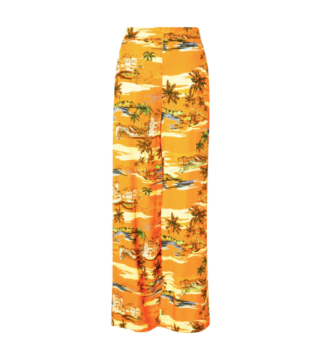 Дамски панталон Tropical Landscape Printed Wide Leg Trou Women Nasty Gal