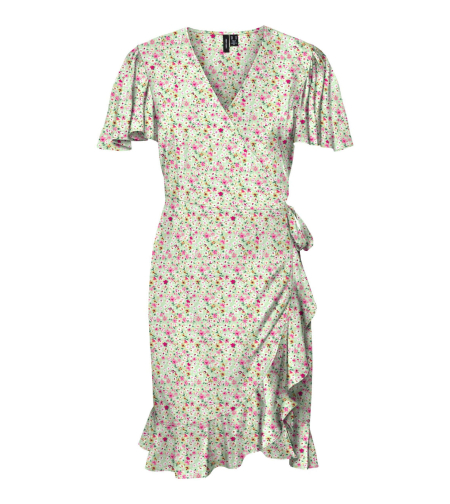 Рокля VMEMMA HENNA SS SHORT WRAP DRESS WVN GA Women Vero Moda