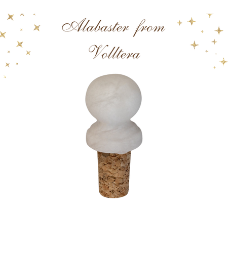 Тапа  за вино бутилка  от алабастър от Волтера