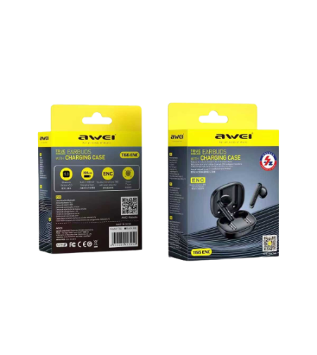 Безжични слушалки с калъф за зареждане - Bluetooth - T66 - AWEI - 888629