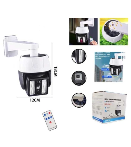 Соларен LED прожектор със сензор за движение & Dummy Camera - 5118-2 - 311827