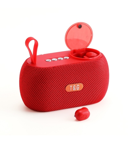 Безжична Bluetooth тонколона с комплект слушалки - TG810 - 889459 - Червена