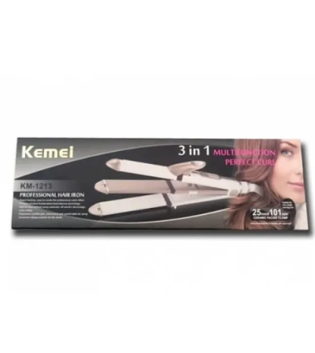 Преса за коса - 3in1 - KM-1213 - Multistyler - Kemei