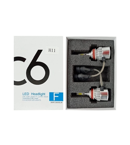 Комплект от 2 броя LED крушки - C6 - H11 - 238815