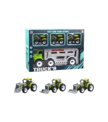 Детски игрален комплект - Транспортьор с мини трактори - 9936-22 - 525209