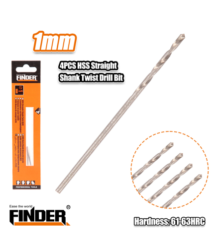 Свредла за желязо - 4241 - 1mm - 4pcs - Finder - 195745
