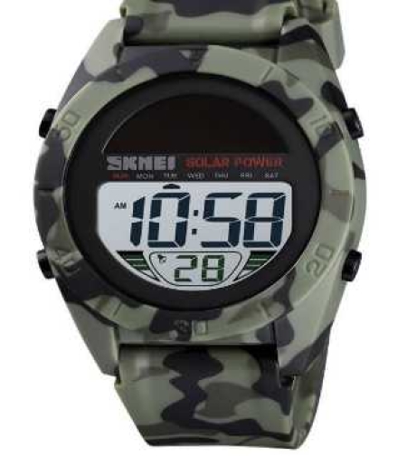 Дигитален ръчен часовник- Skmei - 1592 - Войнишко зелен