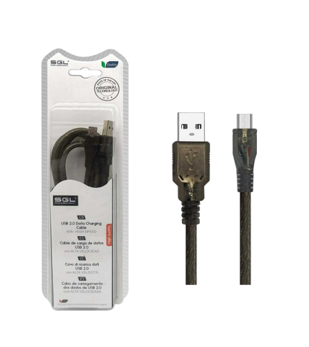 Кабел за зареждане и данни  - 13S01 - USB A мъжки/Микро USB - 3м - 097763