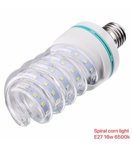 Крушка LED - Спираловидна - E27 - 16W - 6500K - 356977