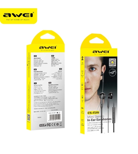 Слушалки с кабел - ES -15hi - Awei - 066327 - Бели