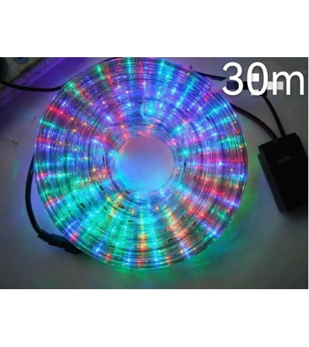 Коледен светещ маркуч LED - 30m - RGB - 210351