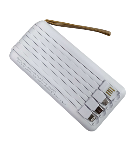 Външна батерия със соларен панел - 4в1 - ​​10.000mah - Y179 - 810385 - Бяла