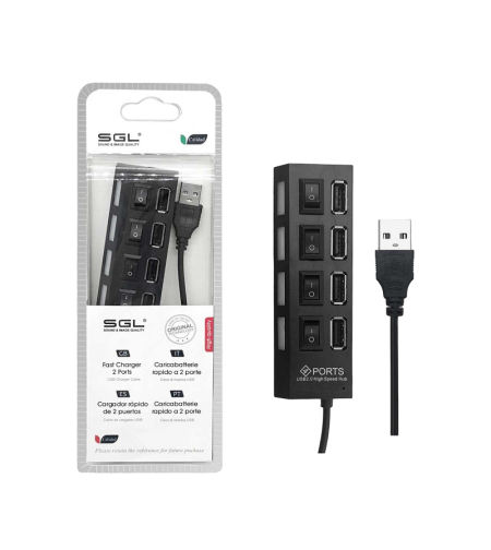 USB адаптер за хъб с 4 порта и превключватели - 404p - 45см - 095943