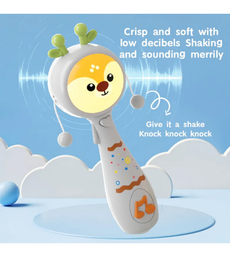 Бебешка играчка-дрънкалка със светлина - 368-21B - 730308