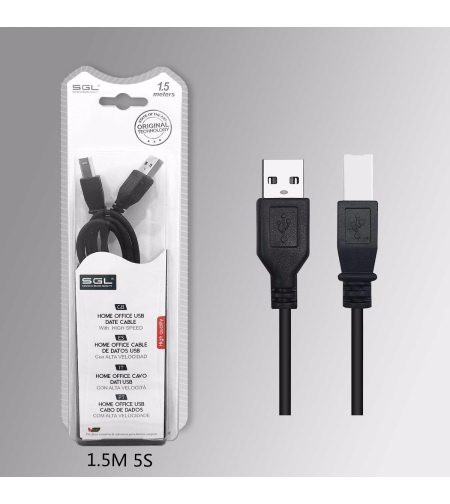 Кабел за переферни USB 2.0-USB-B - 1.5м - 5S - 197549