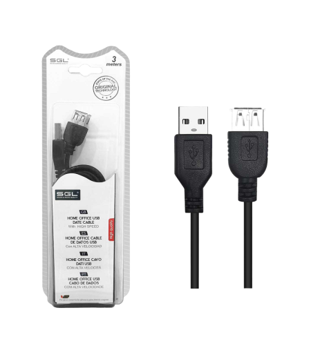 Кабел USB 2.0 - 4S - мъжки/женски - 3м - 097220
