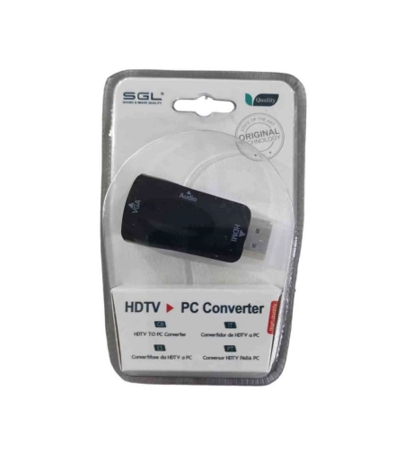 Видео/аудио адаптер - HDMI към VGA - Стик - 098487