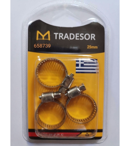 Комплект скоби за тръби - 3pcs - 25mm - 658739