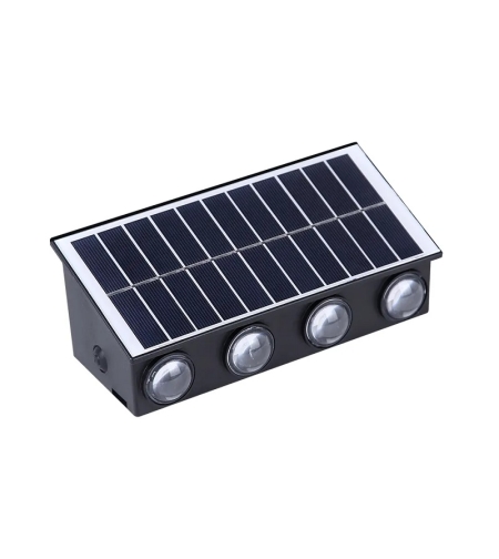 Соларна стенна LED лампа - RGB - 8lamps - 941426