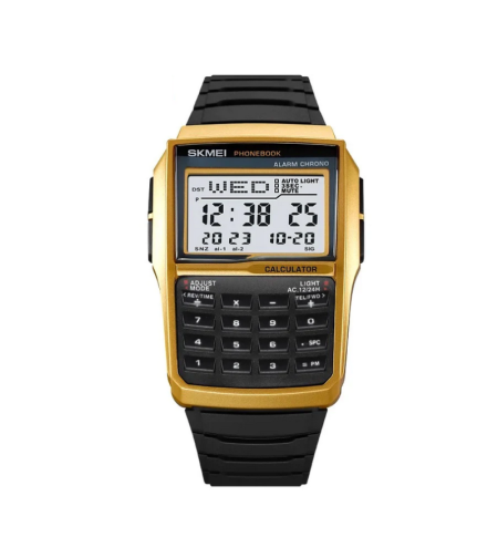 Дигитален ръчен часовник с клавиатура – ​​Skmei - 2255 - Златен