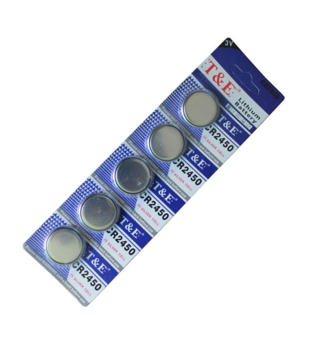 Литиеви батерии - CR2450 - 3V - 5 бр. - 024506