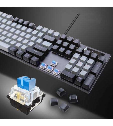 Кабелна игрална клавиатура - LED RGB - WB-680 - Weibo - 653675